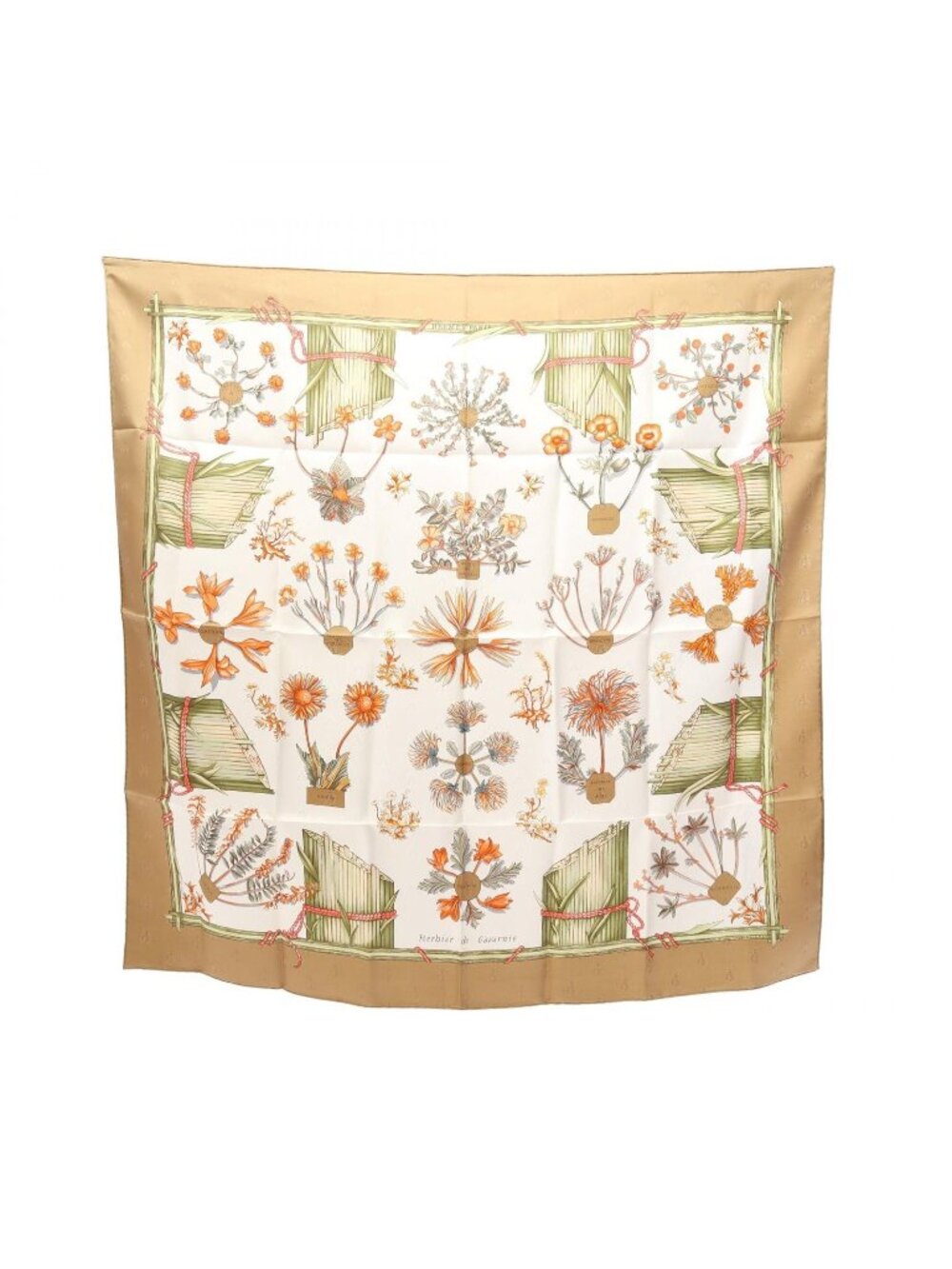 Hermes Scarf Carre 90 Herbier de Gavarnie Silk